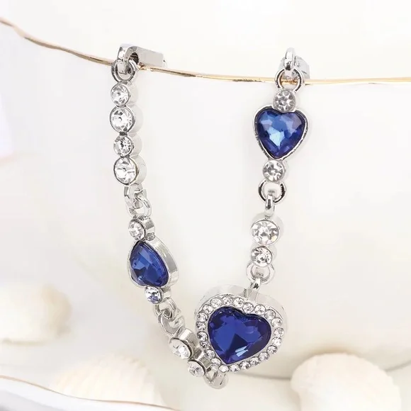 NWT Blue sapphire with diamonds bracelet - Picture 2 of 9